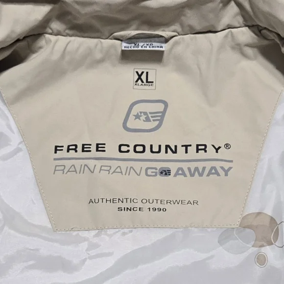 Free Country Rain Rain Go Away Women's Beige Raincoat Sz XL Outerwear Outdoor - Picture 5 of 9